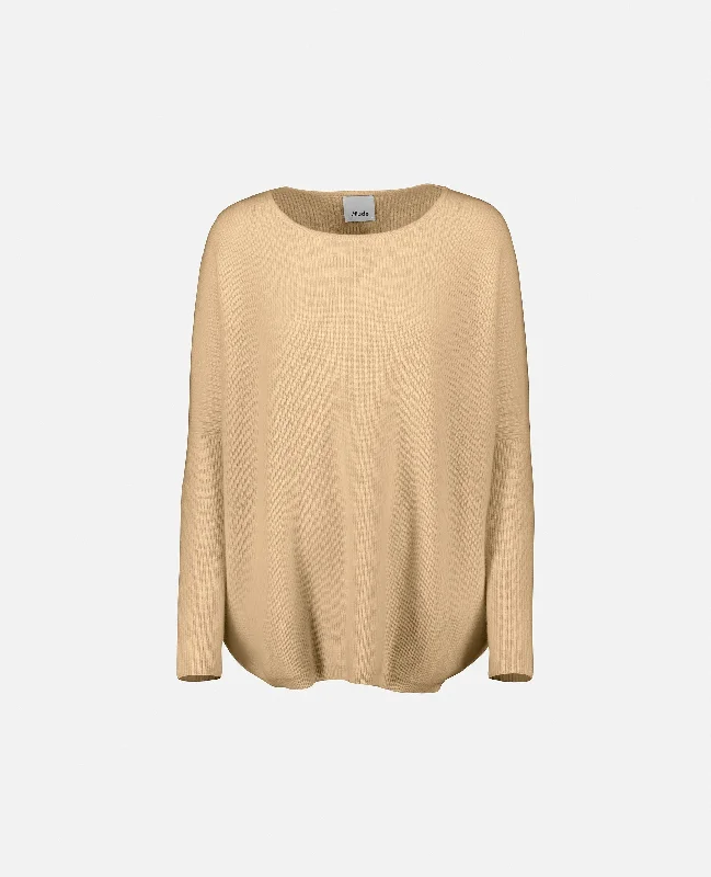 Pullover aus Cashmere in Beige - Lockerer Schnitt