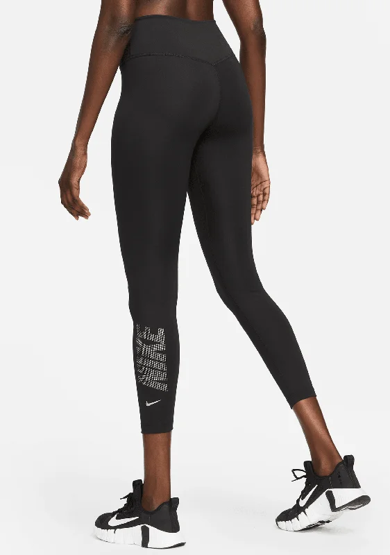 Nike Womens Dri-Fit One Mid-Rise 7/8 Graphic Tight