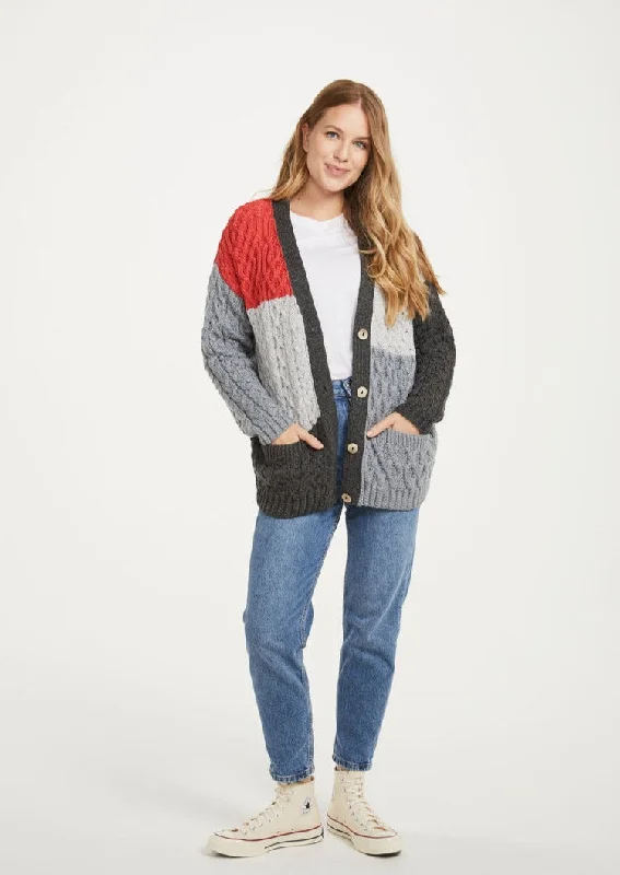 Aran Patchwork Cardigan