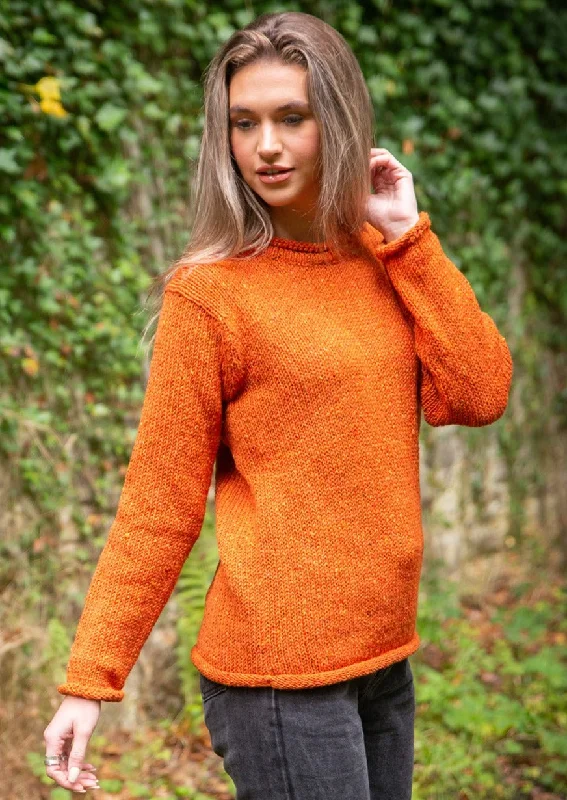 Ladies Roll Neck Sweater | Orange