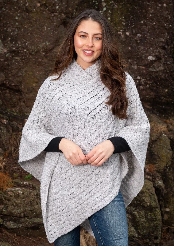 IrelandsEye Poncho | Silver Marl