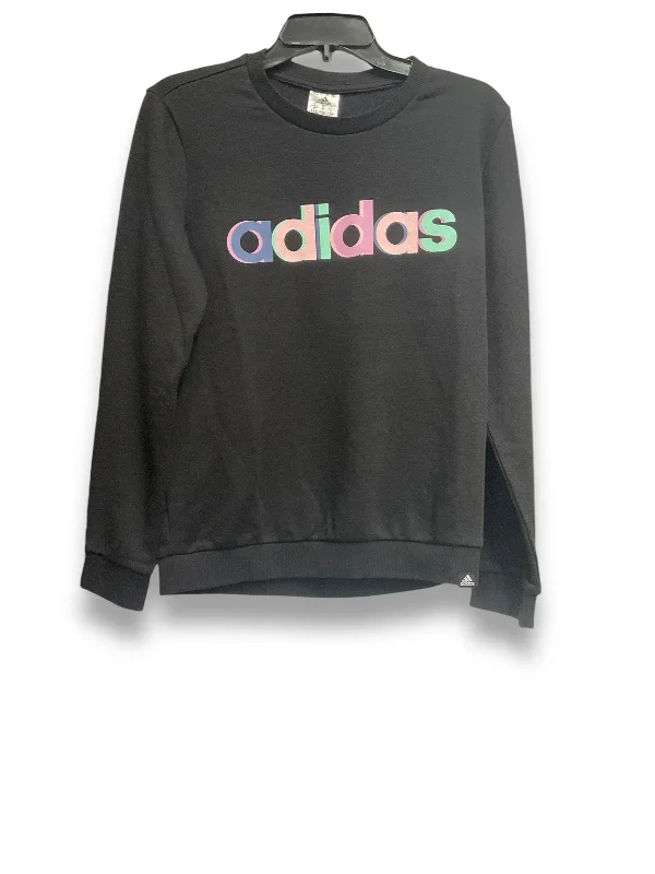 Sweatshirt Crewneck By Adidas In Black, Size: M