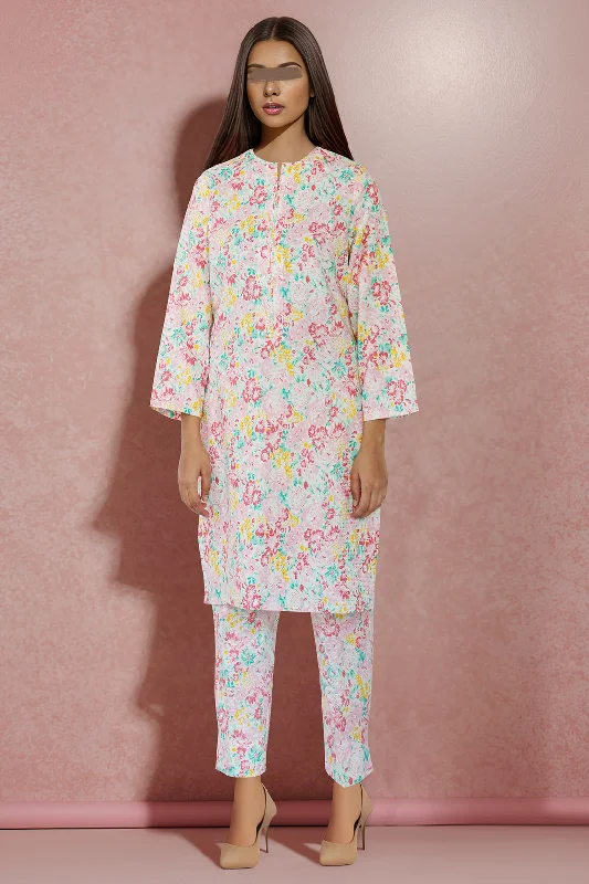 Printed Cotton Dobby Stitched 2 Piece (Shirt/Trouser)