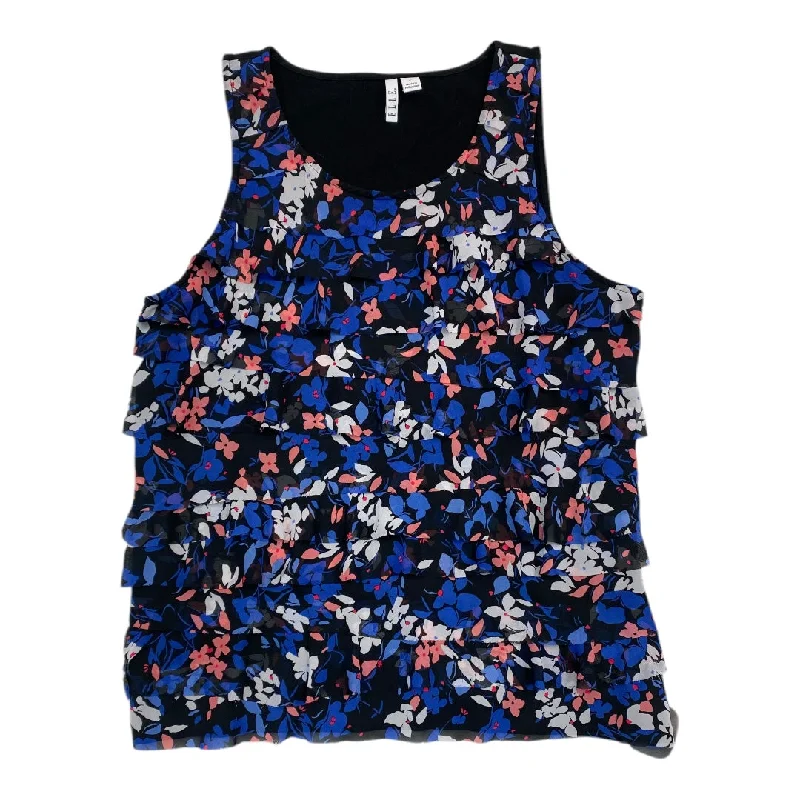 Top Sleeveless By Elle In Multi-colored, Size: L