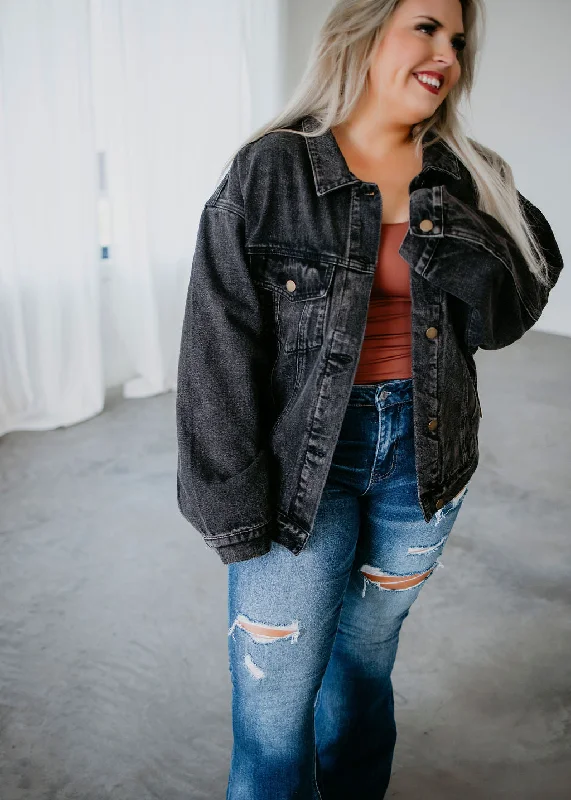 Boxy-Cut Denim Jacket