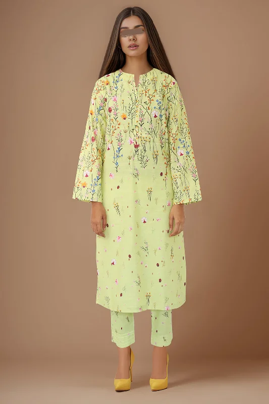 Printed Khaddar Viscose Stitched 2 Piece (Shirt/Trouser)