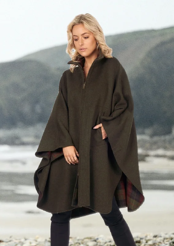 Jimmy Hourihan Zippered Cape | Army Green