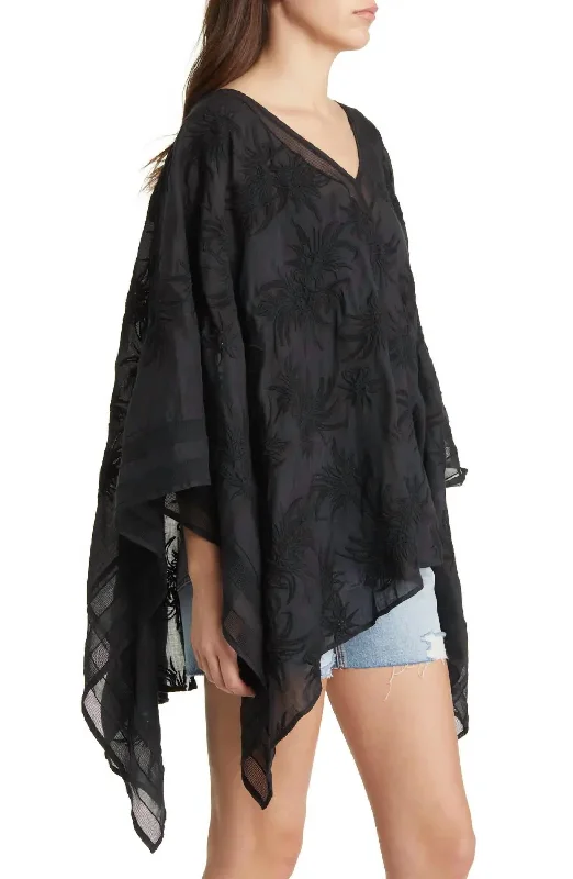 Hera Beach Wrap Pineapple Floral In Black