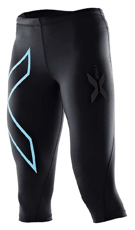 2XU Womens 3/4 Compression Tights <br> WA1943B Blk/Byb