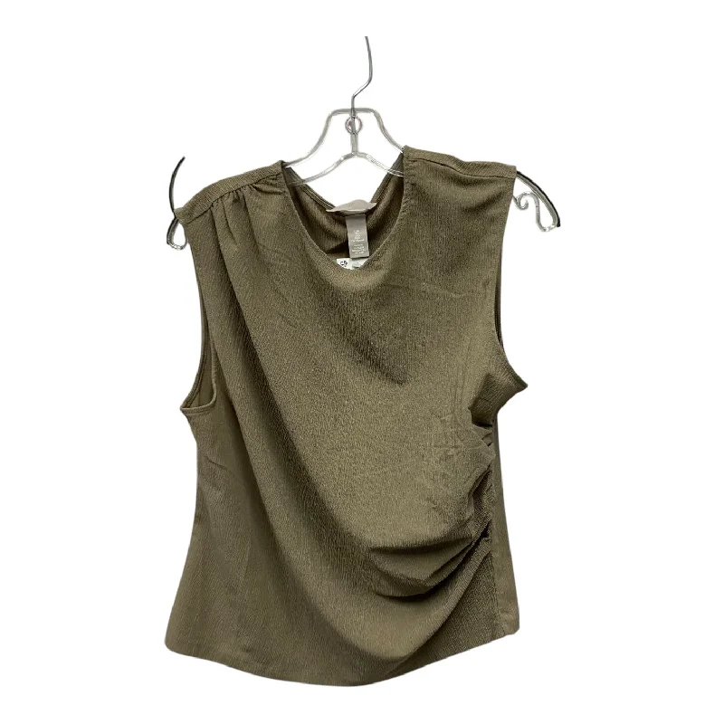 Top Sleeveless By H&M In Brown, Size:L