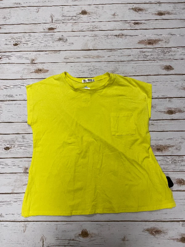 Top Sleeveless By Cme In Yellow, Size: 2x