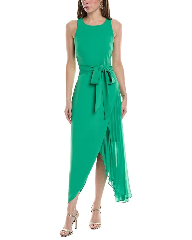 Badgley Mischka Asymmetric Midi Dress