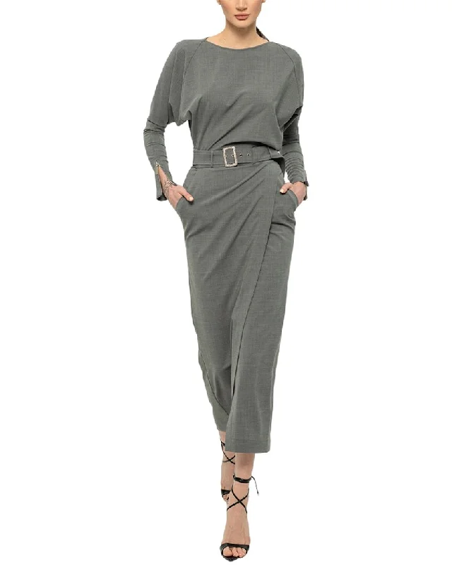 BGL Wool-Blend Midi Dress