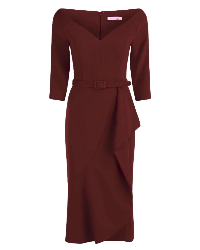 Izzy Midi Dress In Molasses