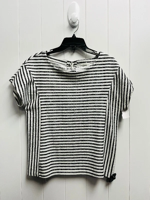 Black & White Top Short Sleeve Caslon, Size M