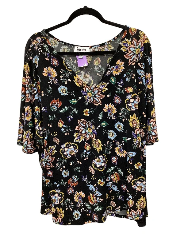 Floral Print Top Short Sleeve Leota, Size 3x