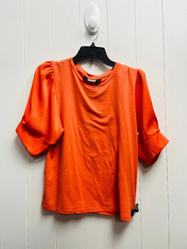 Orange Top Short Sleeve Dkny O, Size M