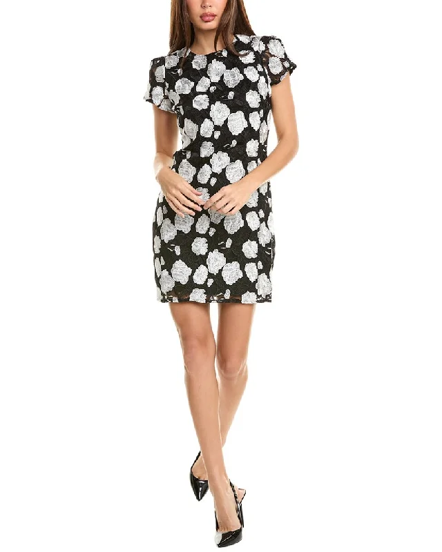 Sam Edelman Black Rose Embroidery Mini Dress