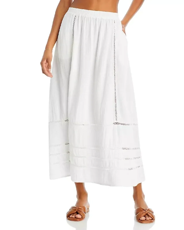 Supersoft Gauze Tova Skirt In White