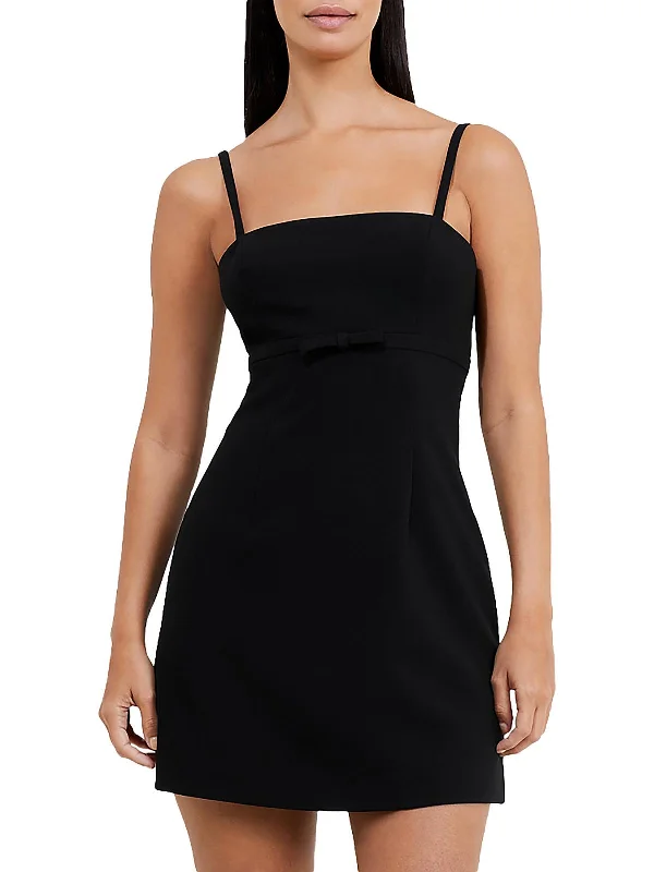 Whisper Ruth Bow Womens Woven Mini Cocktail And Party Dress