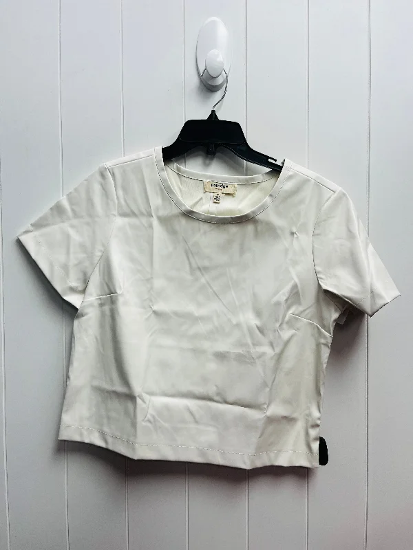 White Top Short Sleeve Porridge, Size M