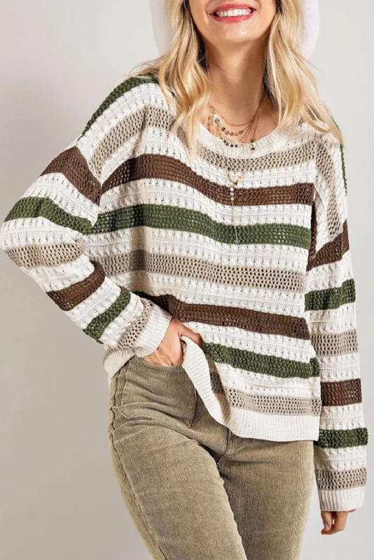 Crochet Hollow out Knit Sweater