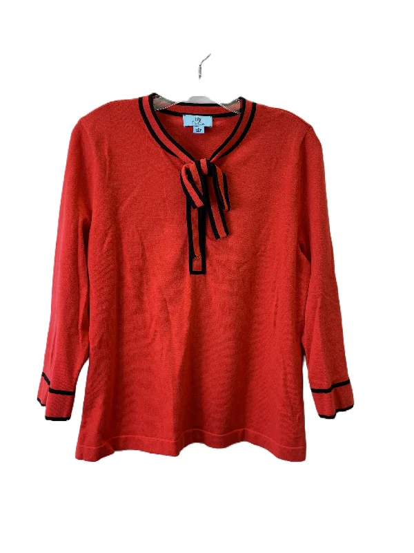 Top 3/4 Sleeve By Cece In Red, Size: L