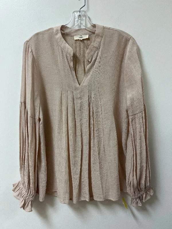 Top Long Sleeve By Entro In Cream, Size: M