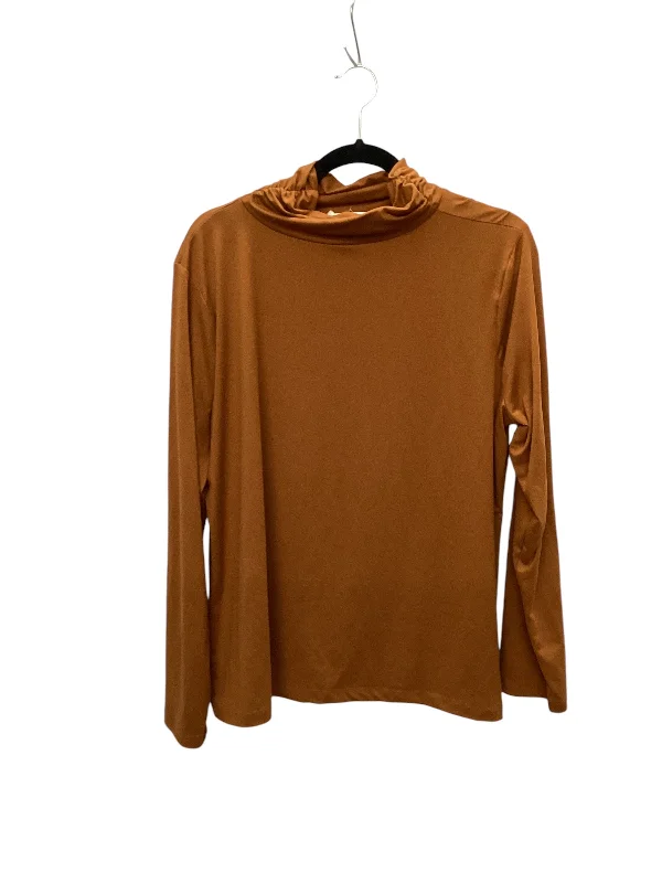 Top Long Sleeve By Zenana Outfitters In Orange, Size: 3x