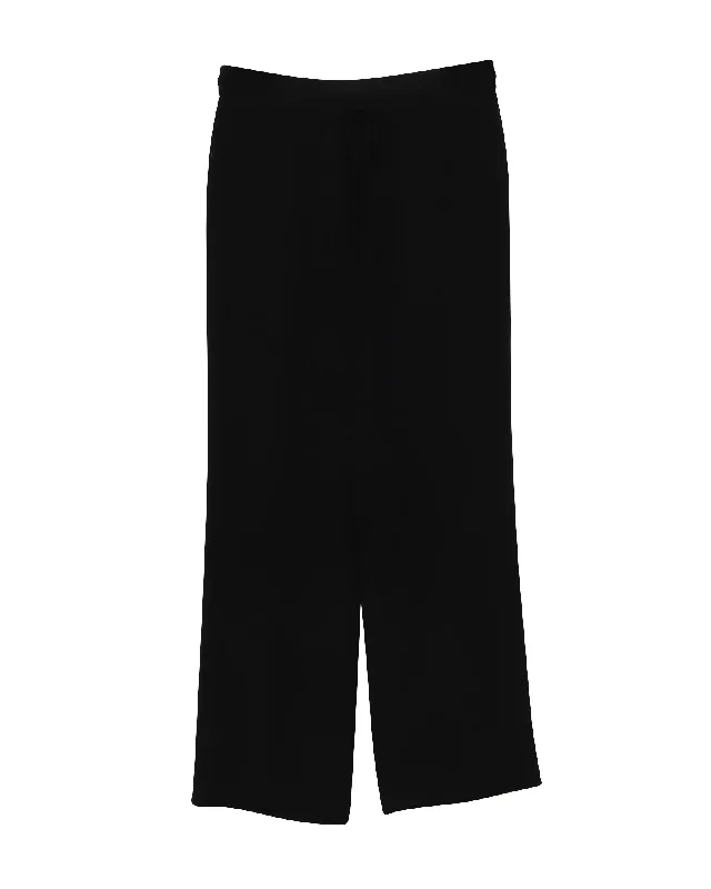 Diane Von Furstenberg Crepe Trousers in Black Triacetate