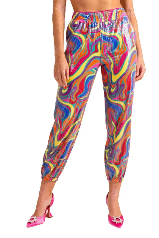 Elton Wonderland Pant In Hot Pink