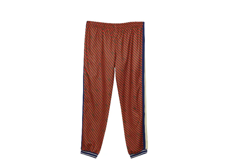 Gucci Diagonal Stripe Track Pants in Red Polyester