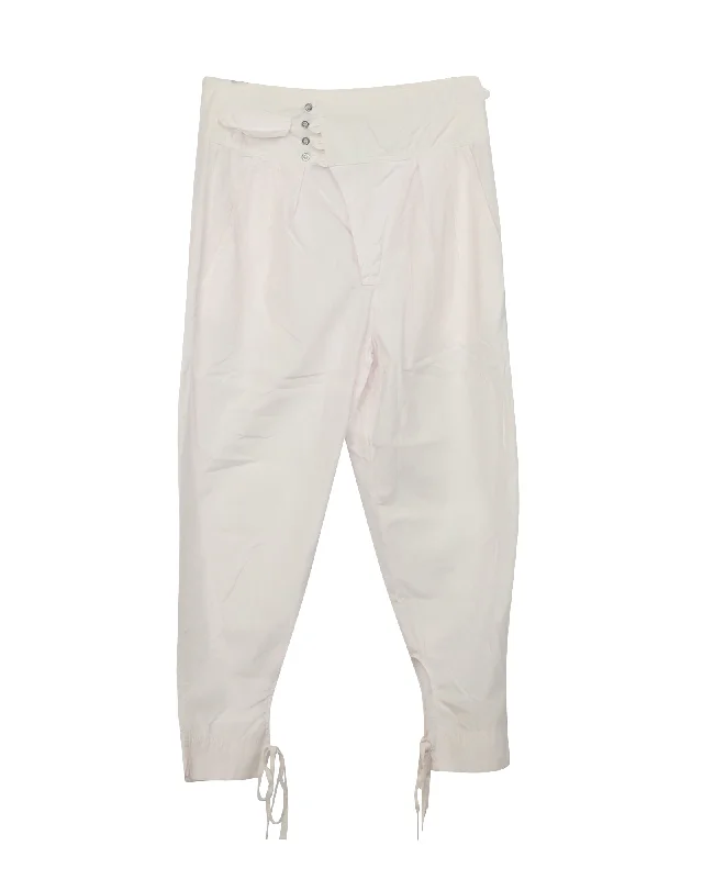 Isabel Marant Straight Leg Pants in Pink Cotton