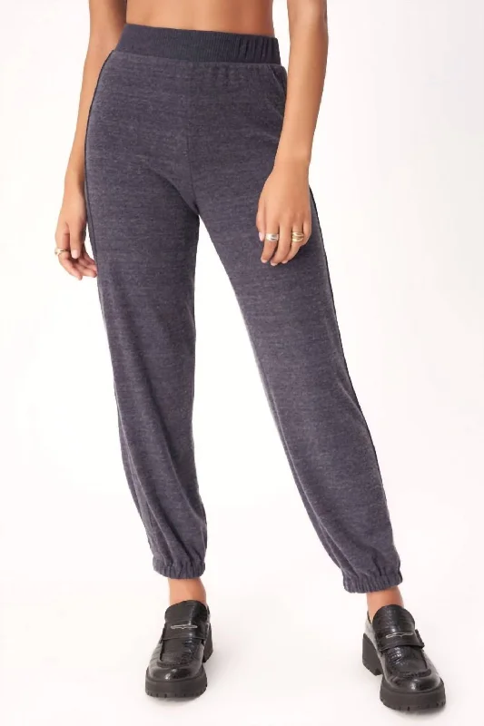 Just Relax Cozy Seamed Jogger In Galaxy Blue