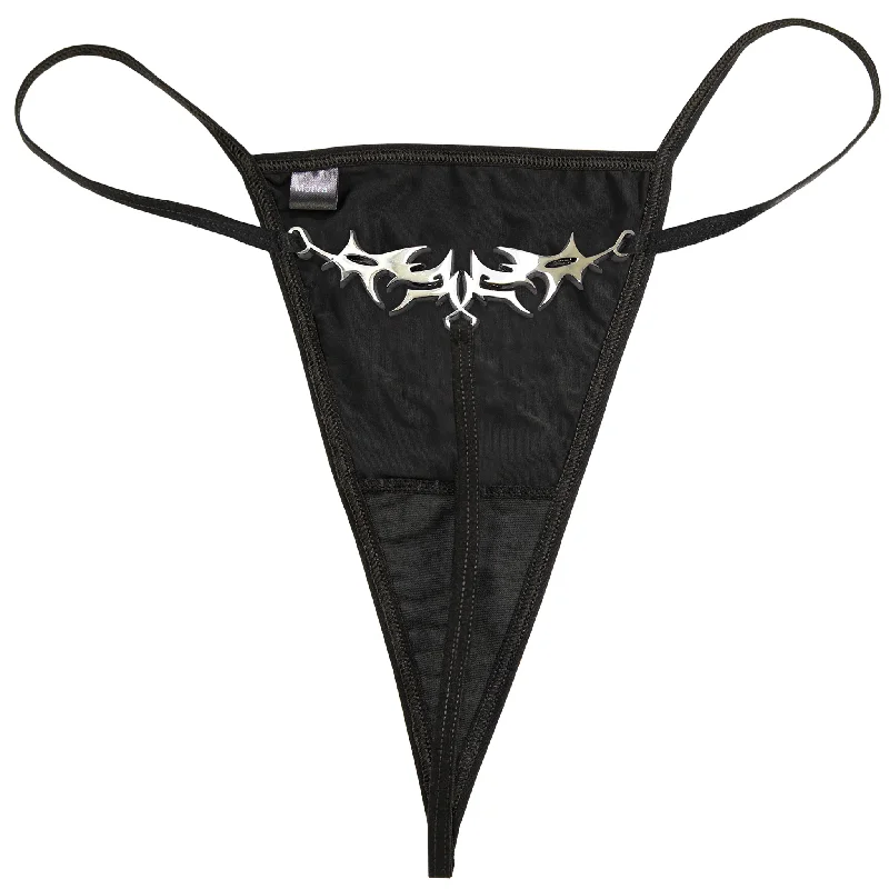 Tribal tattoo Thong | Black