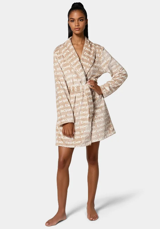 Printed Plush Robe