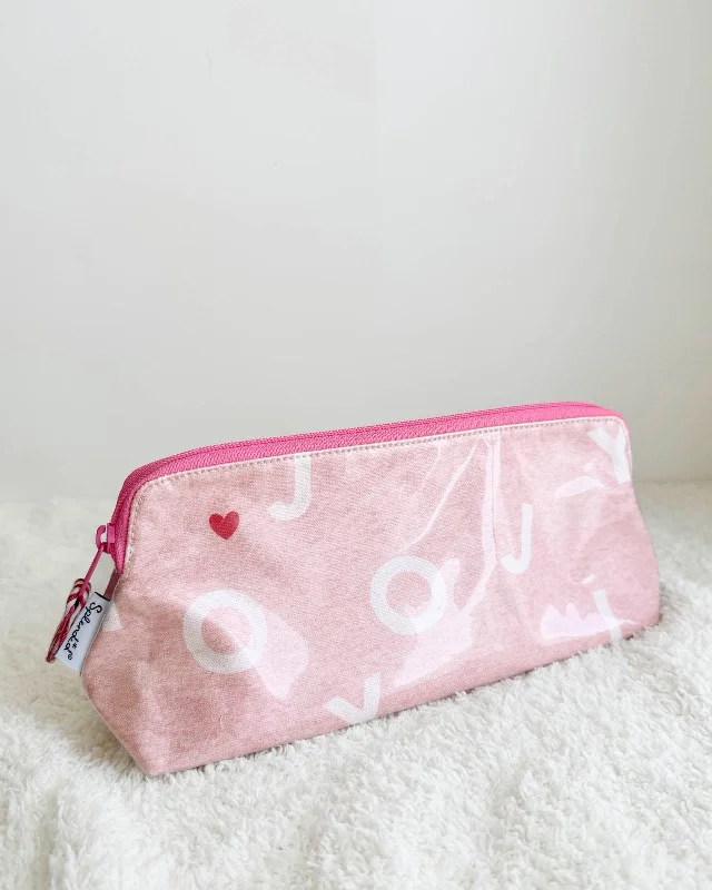 Small Pink Joy Jumble Makeup Bag