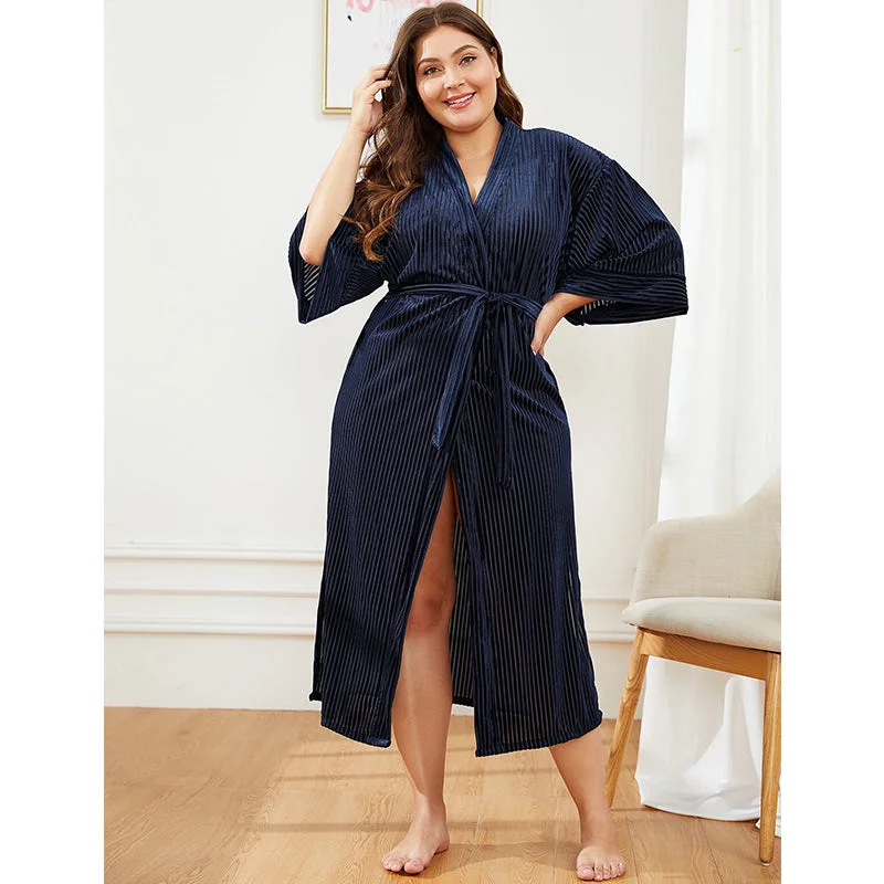 Velvet Long Robe Pajama SR900 (Plus)